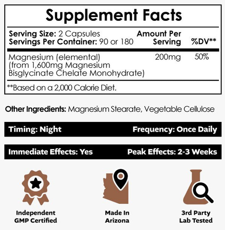 Magnesium Glycinate Capsules 180kap