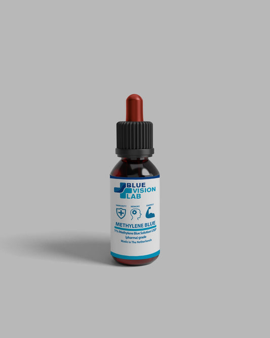 30 ml - 1% Methylene Blue Solution USP (pharma) grade.