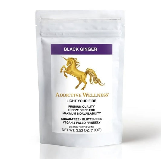 50g FREEZE DRIED BLACK GINGER fra Addictive Wellness
